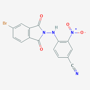 molecular formula C15H7BrN4O4 B340434 4-[(5-bromo-1,3-dioxo-1,3-dihydro-2H-isoindol-2-yl)amino]-3-nitrobenzonitrile 