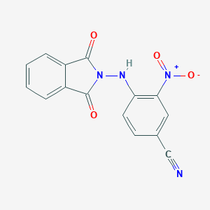 molecular formula C15H8N4O4 B340435 4-[(1,3-dioxo-1,3-dihydro-2H-isoindol-2-yl)amino]-3-nitrobenzonitrile 