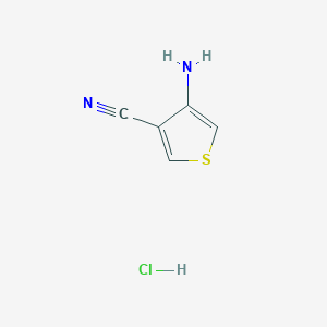 molecular formula C5H5ClN2S B3404354 4-Aminothiophene-3-carbonitrile hydrochloride CAS No. 121071-72-5