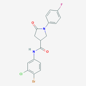 molecular formula C17H13BrClFN2O2 B340436 N-(4-bromo-3-chlorophenyl)-1-(4-fluorophenyl)-5-oxopyrrolidine-3-carboxamide 