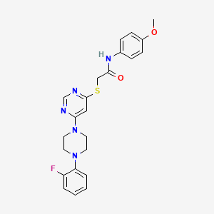 molecular formula C23H24FN5O2S B3404373 2-((6-(4-(2-fluorophenyl)piperazin-1-yl)pyrimidin-4-yl)thio)-N-(4-methoxyphenyl)acetamide CAS No. 1211636-68-8