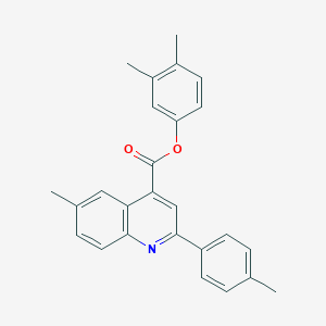 molecular formula C26H23NO2 B340438 3,4-Dimethylphenyl 6-methyl-2-(4-methylphenyl)-4-quinolinecarboxylate 