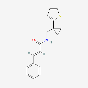 molecular formula C17H17NOS B3404386 N-((1-(thiophen-2-yl)cyclopropyl)methyl)cinnamamide CAS No. 1211939-71-7