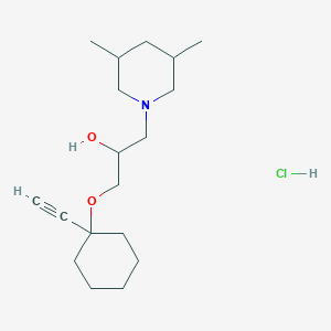 1-(3,5-Dimethylpiperidin-1-yl)-3-((1-ethynylcyclohexyl)oxy)propan-2-ol hydrochloride