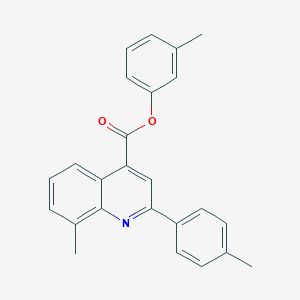 molecular formula C25H21NO2 B340440 3-Methylphenyl 8-methyl-2-(4-methylphenyl)quinoline-4-carboxylate 