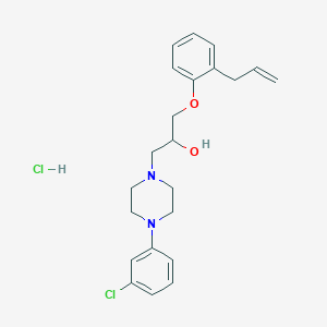 molecular formula C22H28Cl2N2O2 B3404431 1-(2-Allylphenoxy)-3-(4-(3-chlorophenyl)piperazin-1-yl)propan-2-ol hydrochloride CAS No. 1215669-04-7