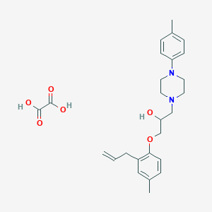 molecular formula C26H34N2O6 B3404446 1-(2-Allyl-4-methylphenoxy)-3-(4-(p-tolyl)piperazin-1-yl)propan-2-ol oxalate CAS No. 1216394-16-9