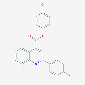 molecular formula C24H18ClNO2 B340446 4-Chlorophenyl 8-methyl-2-(4-methylphenyl)-4-quinolinecarboxylate 