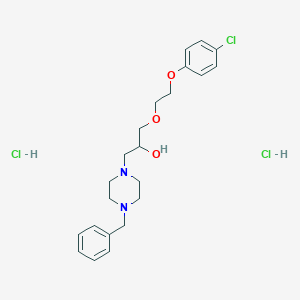 molecular formula C22H31Cl3N2O3 B3404478 1-(4-Benzylpiperazin-1-YL)-3-[2-(4-chlorophenoxy)ethoxy]propan-2-OL dihydrochloride CAS No. 1216928-87-8