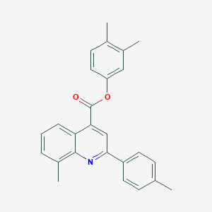 molecular formula C26H23NO2 B340449 3,4-Dimethylphenyl 8-methyl-2-(4-methylphenyl)-4-quinolinecarboxylate 