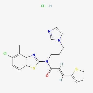 (E)-N-(3-(1H-imidazol-1-yl)propyl)-N-(5-chloro-4-methylbenzo[d]thiazol-2-yl)-3-(thiophen-2-yl)acrylamide hydrochloride