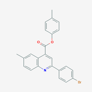 molecular formula C24H18BrNO2 B340450 4-Methylphenyl 2-(4-bromophenyl)-6-methyl-4-quinolinecarboxylate 