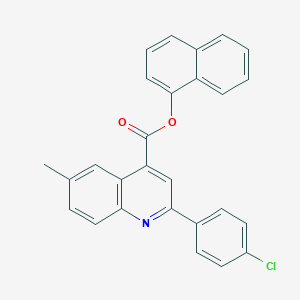 molecular formula C27H18ClNO2 B340451 Naphthalen-1-yl 2-(4-chlorophenyl)-6-methylquinoline-4-carboxylate 