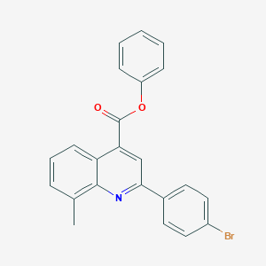 molecular formula C23H16BrNO2 B340452 Phenyl 2-(4-bromophenyl)-8-methyl-4-quinolinecarboxylate 