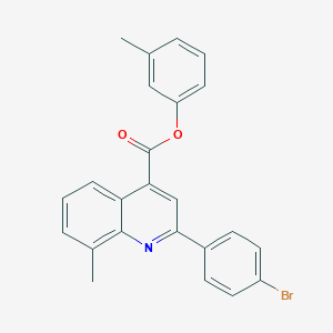 molecular formula C24H18BrNO2 B340454 3-Methylphenyl 2-(4-bromophenyl)-8-methyl-4-quinolinecarboxylate 