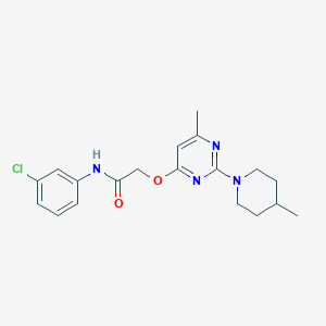 molecular formula C19H23ClN4O2 B3404550 N-(3-chlorophenyl)-2-{[6-methyl-2-(4-methylpiperidin-1-yl)pyrimidin-4-yl]oxy}acetamide CAS No. 1226431-43-1