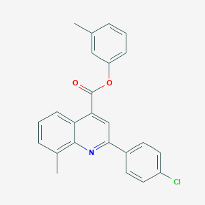 molecular formula C24H18ClNO2 B340456 3-Methylphenyl 2-(4-chlorophenyl)-8-methyl-4-quinolinecarboxylate 