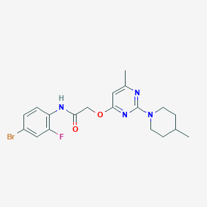 molecular formula C19H22BrFN4O2 B3404594 N-(4-bromo-2-fluorophenyl)-2-{[6-methyl-2-(4-methylpiperidin-1-yl)pyrimidin-4-yl]oxy}acetamide CAS No. 1226449-13-3