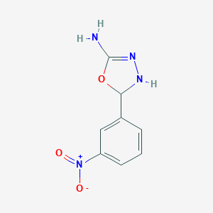 molecular formula C8H8N4O3 B340461 2-(3-Nitrophenyl)-2,3-dihydro-1,3,4-oxadiazol-5-amine 