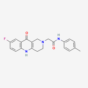 molecular formula C21H20FN3O2 B3404616 2-(8-fluoro-10-oxo-3,4-dihydrobenzo[b][1,6]naphthyridin-2(1H,5H,10H)-yl)-N-(p-tolyl)acetamide CAS No. 1226458-75-8