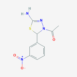 molecular formula C10H10N4O3S B340462 3-Acetyl-5-amino-2-{3-nitrophenyl}-2,3-dihydro-1,3,4-thiadiazole 