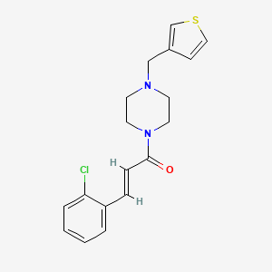 (E)-3-(2-chlorophenyl)-1-(4-(thiophen-3-ylmethyl)piperazin-1-yl)prop-2-en-1-one