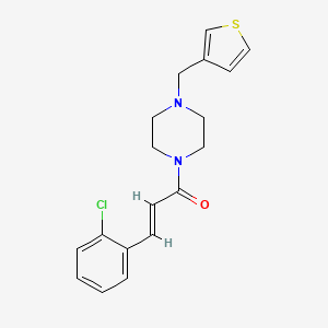 (E)-3-(2-chlorophenyl)-1-[4-(thiophen-3-ylmethyl)piperazin-1-yl]prop-2-en-1-one