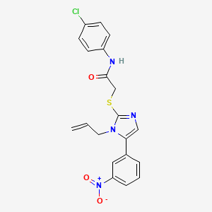 2-((1-allyl-5-(3-nitrophenyl)-1H-imidazol-2-yl)thio)-N-(4-chlorophenyl)acetamide