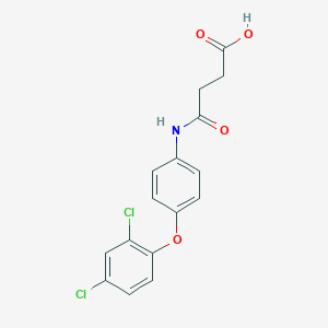 molecular formula C16H13Cl2NO4 B340466 4-{[4-(2,4-Dichlorophenoxy)phenyl]amino}-4-oxobutanoic acid 