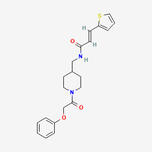 molecular formula C21H24N2O3S B3404680 (E)-N-((1-(2-phenoxyacetyl)piperidin-4-yl)methyl)-3-(thiophen-2-yl)acrylamide CAS No. 1235696-08-8
