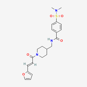 molecular formula C22H27N3O5S B3404681 (E)-4-(N,N-dimethylsulfamoyl)-N-((1-(3-(furan-2-yl)acryloyl)piperidin-4-yl)methyl)benzamide CAS No. 1235700-34-1