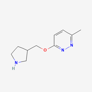 molecular formula C10H15N3O B3404708 3-Methyl-6-[(pyrrolidin-3-yl)methoxy]pyridazine CAS No. 1249661-96-8
