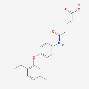 molecular formula C21H25NO4 B340471 5-[4-(2-Isopropyl-5-methylphenoxy)anilino]-5-oxopentanoic acid 