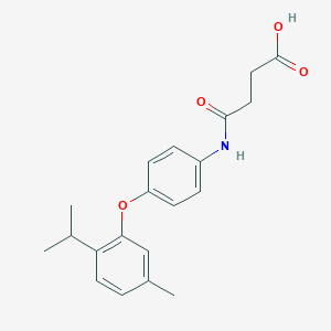 molecular formula C20H23NO4 B340472 4-[4-(2-Isopropyl-5-methylphenoxy)anilino]-4-oxobutanoic acid 