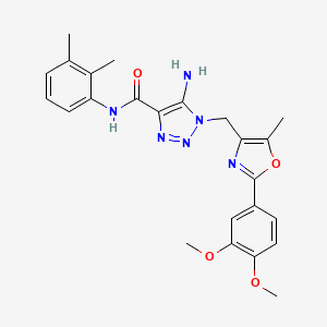 molecular formula C24H26N6O4 B3404729 5-amino-1-{[2-(3,4-dimethoxyphenyl)-5-methyl-1,3-oxazol-4-yl]methyl}-N-(2,3-dimethylphenyl)-1H-1,2,3-triazole-4-carboxamide CAS No. 1251550-98-7