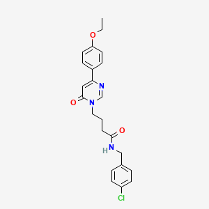 molecular formula C23H24ClN3O3 B3404746 N-(4-chlorobenzyl)-4-(4-(4-ethoxyphenyl)-6-oxopyrimidin-1(6H)-yl)butanamide CAS No. 1251562-99-8