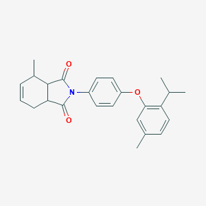 molecular formula C25H27NO3 B340476 2-[4-(2-isopropyl-5-methylphenoxy)phenyl]-4-methyl-3a,4,7,7a-tetrahydro-1H-isoindole-1,3(2H)-dione 