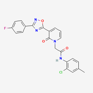 molecular formula C22H16ClFN4O3 B3404762 N-(2-chloro-4-methylphenyl)-2-(3-(3-(4-fluorophenyl)-1,2,4-oxadiazol-5-yl)-2-oxopyridin-1(2H)-yl)acetamide CAS No. 1251570-67-8