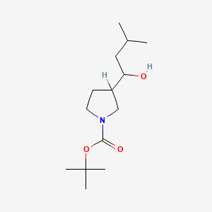 molecular formula C14H27NO3 B3404768 tert-butyl 3-(1-hydroxy-3-methylbutyl)pyrrolidine-1-carboxylate CAS No. 1251570-98-5