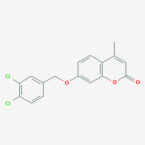 molecular formula C17H12Cl2O3 B340478 7-[(3,4-dichlorobenzyl)oxy]-4-methyl-2H-chromen-2-one 