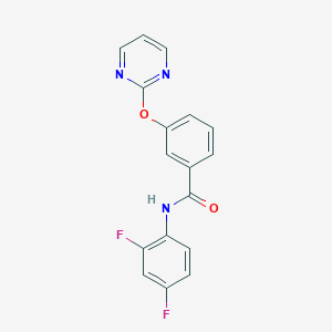molecular formula C17H11F2N3O2 B3404780 N-(2,4-difluorophenyl)-3-(pyrimidin-2-yloxy)benzamide CAS No. 1251574-17-0