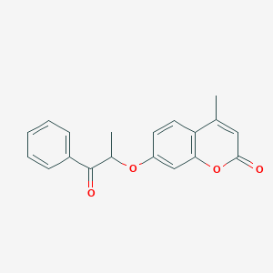 molecular formula C19H16O4 B340479 4-methyl-7-(1-methyl-2-oxo-2-phenylethoxy)-2H-chromen-2-one 