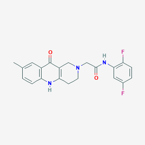 molecular formula C21H19F2N3O2 B3404794 N-(2,5-difluorophenyl)-2-(8-methyl-10-oxo-3,4-dihydrobenzo[b][1,6]naphthyridin-2(1H,5H,10H)-yl)acetamide CAS No. 1251584-82-3