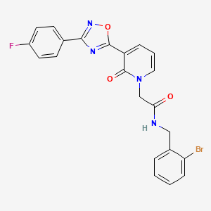 molecular formula C22H16BrFN4O3 B3404798 N-(2-bromobenzyl)-2-(3-(3-(4-fluorophenyl)-1,2,4-oxadiazol-5-yl)-2-oxopyridin-1(2H)-yl)acetamide CAS No. 1251585-57-5