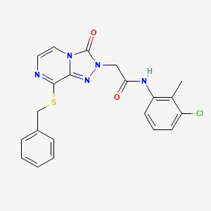 2-(8-(benzylthio)-3-oxo-[1,2,4]triazolo[4,3-a]pyrazin-2(3H)-yl)-N-(3-chloro-2-methylphenyl)acetamide
