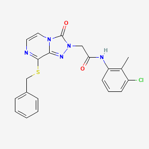 2-[8-(benzylsulfanyl)-3-oxo-2H,3H-[1,2,4]triazolo[4,3-a]pyrazin-2-yl]-N-(3-chloro-2-methylphenyl)acetamide