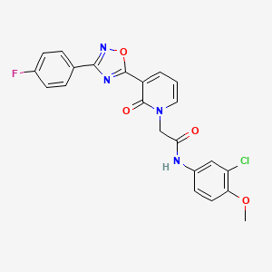 molecular formula C22H16ClFN4O4 B3404830 N-(3-chloro-4-methoxyphenyl)-2-(3-(3-(4-fluorophenyl)-1,2,4-oxadiazol-5-yl)-2-oxopyridin-1(2H)-yl)acetamide CAS No. 1251598-47-6