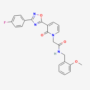 molecular formula C23H19FN4O4 B3404841 2-(3-(3-(4-fluorophenyl)-1,2,4-oxadiazol-5-yl)-2-oxopyridin-1(2H)-yl)-N-(2-methoxybenzyl)acetamide CAS No. 1251599-25-3