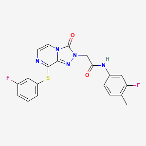 N-(3-fluoro-4-methylphenyl)-2-(8-((3-fluorophenyl)thio)-3-oxo-[1,2,4]triazolo[4,3-a]pyrazin-2(3H)-yl)acetamide