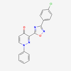 3-(3-(4-chlorophenyl)-1,2,4-oxadiazol-5-yl)-1-phenylpyridazin-4(1H)-one